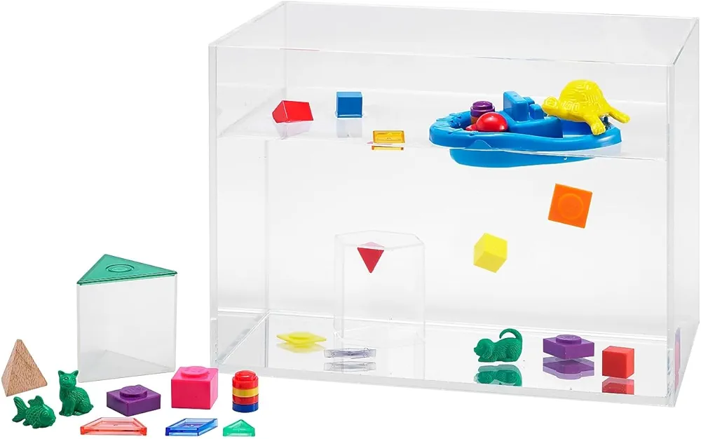 edxeducation Float or Sink Fun - 78-Piece Set - 10 Types of Manipulatives - Early Science Educational Toys - Observe Weight, Volume, Density and More.