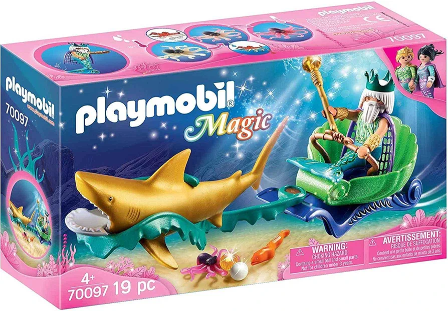 Playmobil Mermaid King of The Sea with Shark Carriage