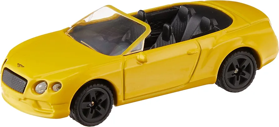 Siku 1507, Bentley Continental GT V8 Convertible, Metal/Plastic, Yellow, Toy car for Children