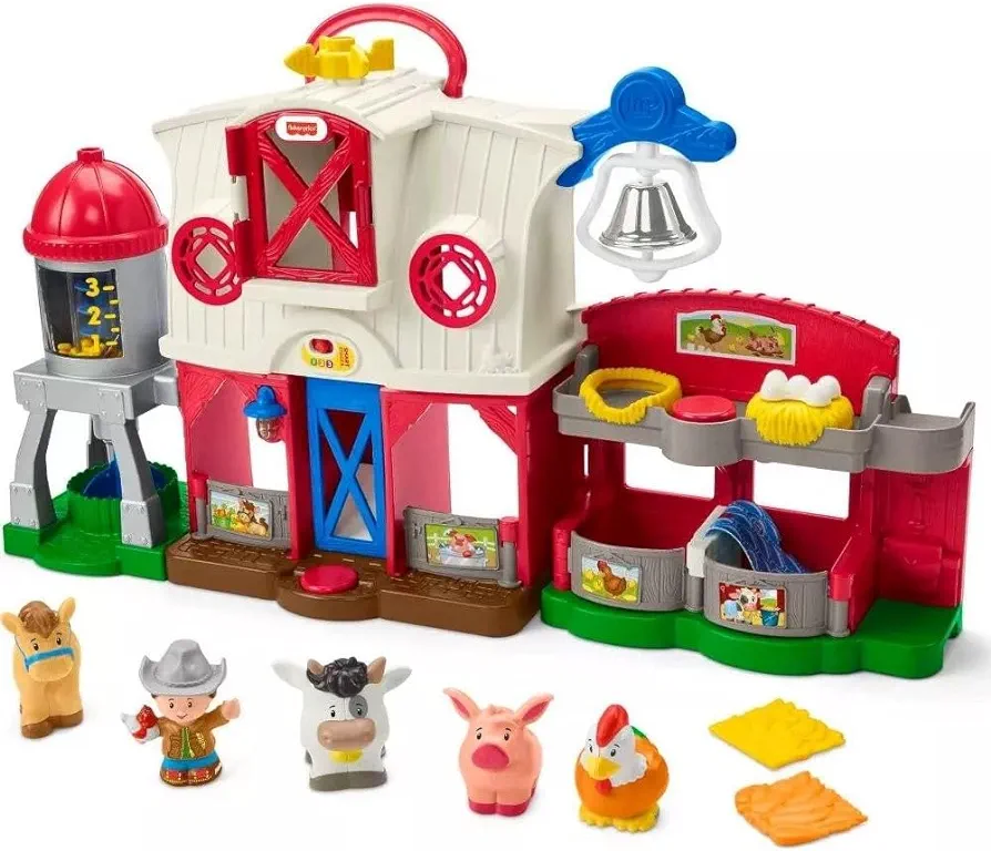 Fisher-Price Little People Toddler Learning Toy Caring for Animals Farm Electronic Playset for Preschool Pretend Play Kids Ages 1+ Years