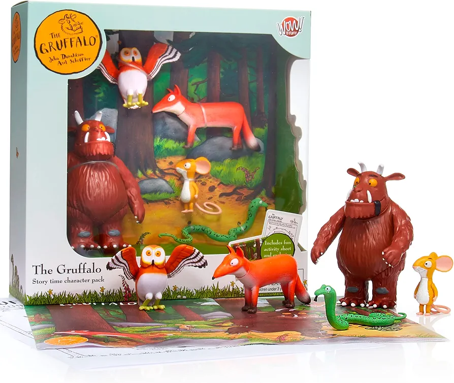 WOW! PODS Stuff The Gruffalo Story Time Family Pack Mini Play Figures | Official Toy Characters Set from The Julia Donaldson and Axel Scheffler Childrens Books and Films