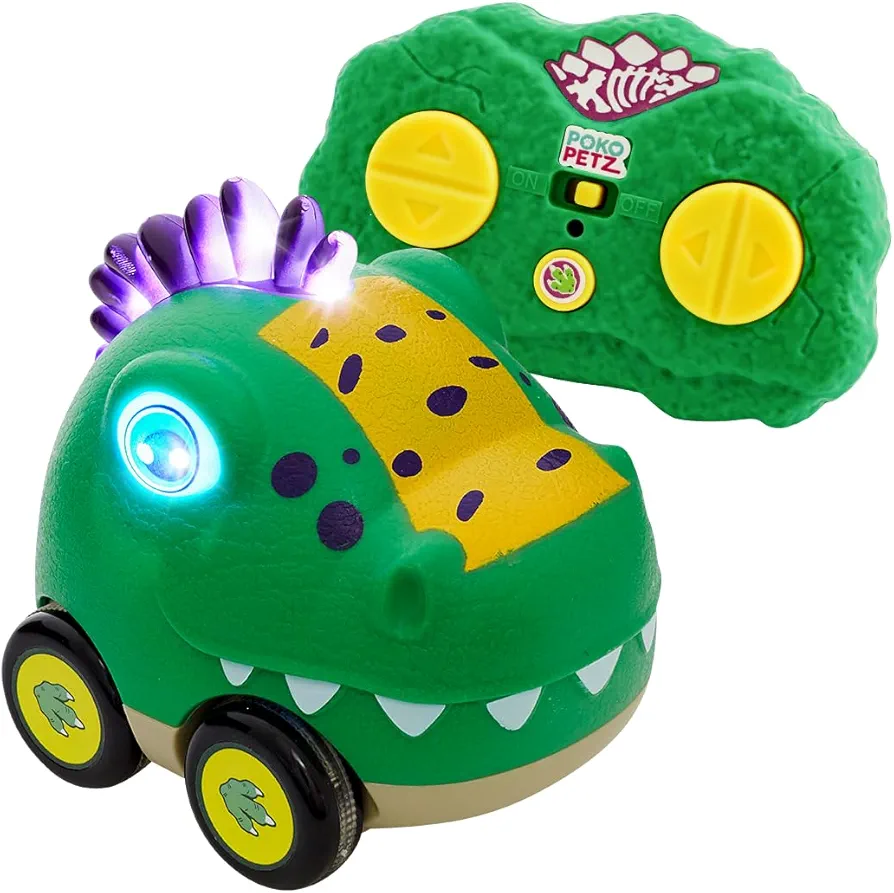 Flybar Poko Petz, Remote Control Car for Toddlers Dinosaur Toys - 2.4GH for Boys and Girls, Light Up Toddler Toys, Singing, Talking Toys, Preschool Toys, Toddler Gifts Dinosaur Toys for Kids 3-5