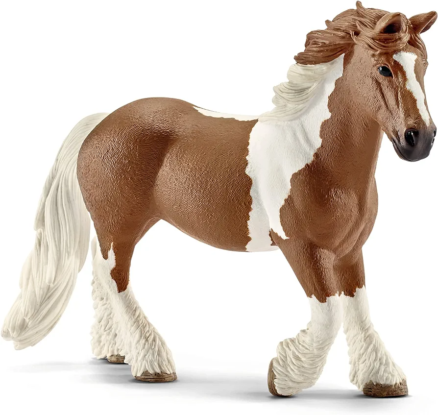 Schleich Farm World Realistic Tinker Mare Horse Figurine - Highly Detailed and Durable Farm Animal Toy, Fun and Educational Play for Boys and Girls, Gift for Kids Ages 3+