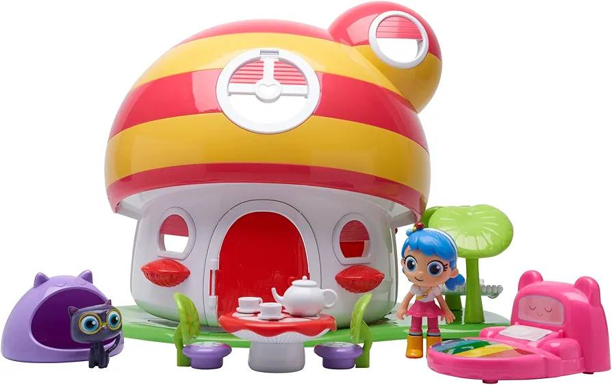 True's Mushroom House Playset with True and Bartleby Articulated Figures with Accessories - Cute Colourful Toy Playset Figurines - Ages 3+