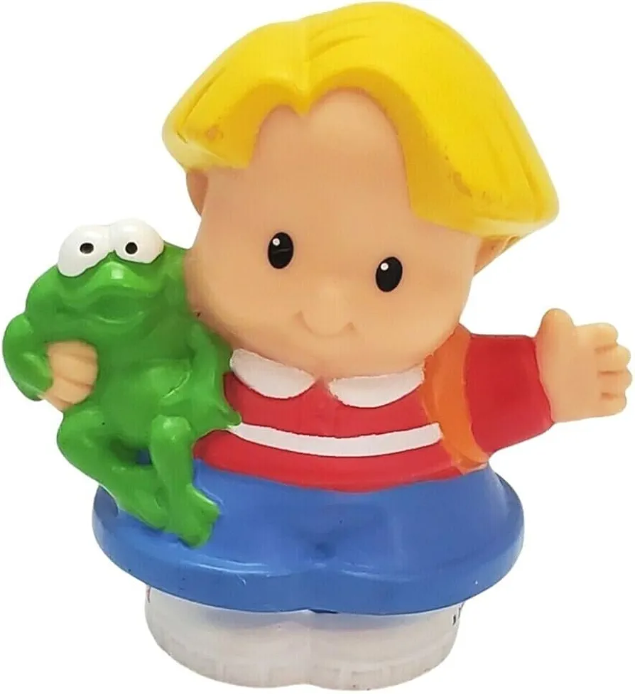 Replacement Part for Little-People Ramps Around Garage Playset - B1832 ~ Classic Character Eddie Holding a Frog ~ Collectible Item