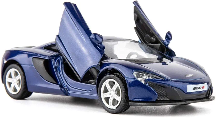 1/36 Scale McLaren 650S Casting Car Model, Zinc Alloy Toy Car for Kids, Pull Back Vehicles Toy Car for Toddlers Kids Boys Girls Gift (Blue)