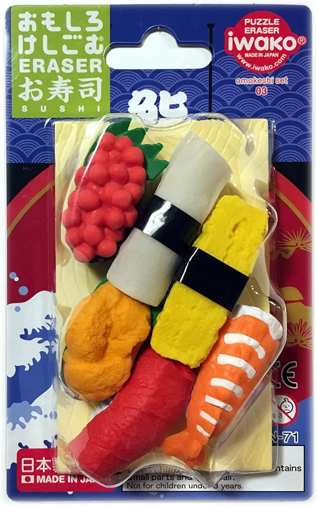 Iwako Japanese Eraser Set - Sushi Assortment