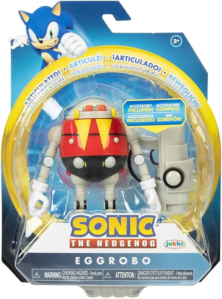 Sonic The Hedgehog 4" Articulated Action Figure Collection (Choose Figure) (Eggrobo with Blaster)