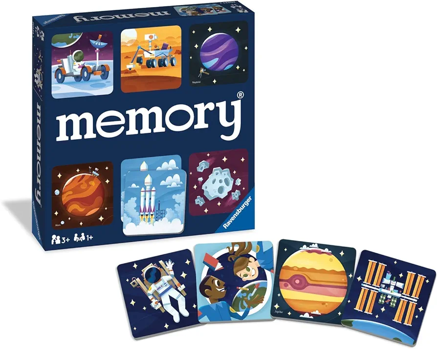 Ravensburger Space Memory Game - Engaging Cosmic Matching Game for Kids | Fun Educational Toy | Enhances Focus and Memory | Ideal Gift for Birthdays and Special Occasions | Suitable for Ages 3 and Up