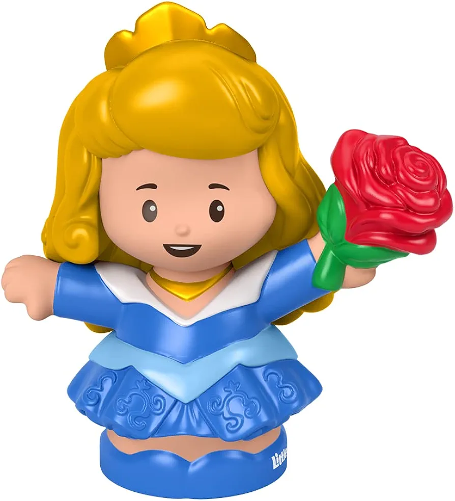 Replacement Part for Fisher-Price Little People Princess Parade Aurora and Fairy Godmothers' Float - GKR20 ~ Replacement Sleeping Beauty/Aurora Figure Holding a Red Rose