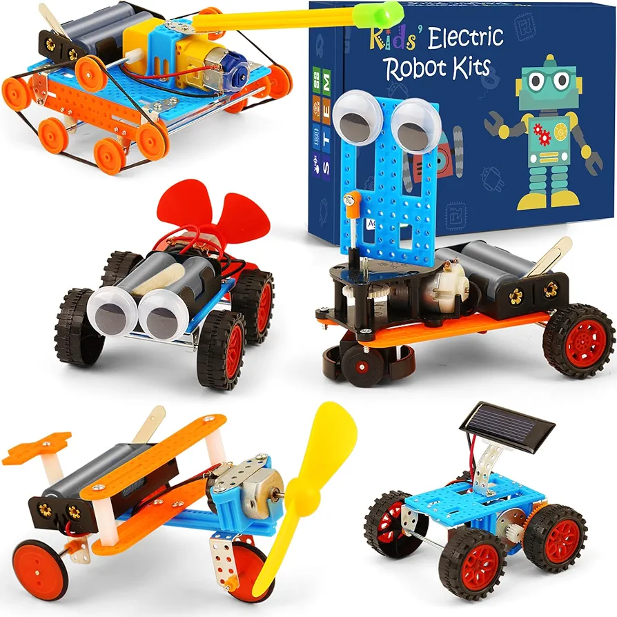 STEM Science Kits for Kids 5-7 8-12, Robot Building Kit STEM Toys for Boys Crafts 5-8 6-8, Science Activities Experiments Engineering Project Electronic Toy for 5 6 7 8 9 10 11 12 Year Old Boy Gifts