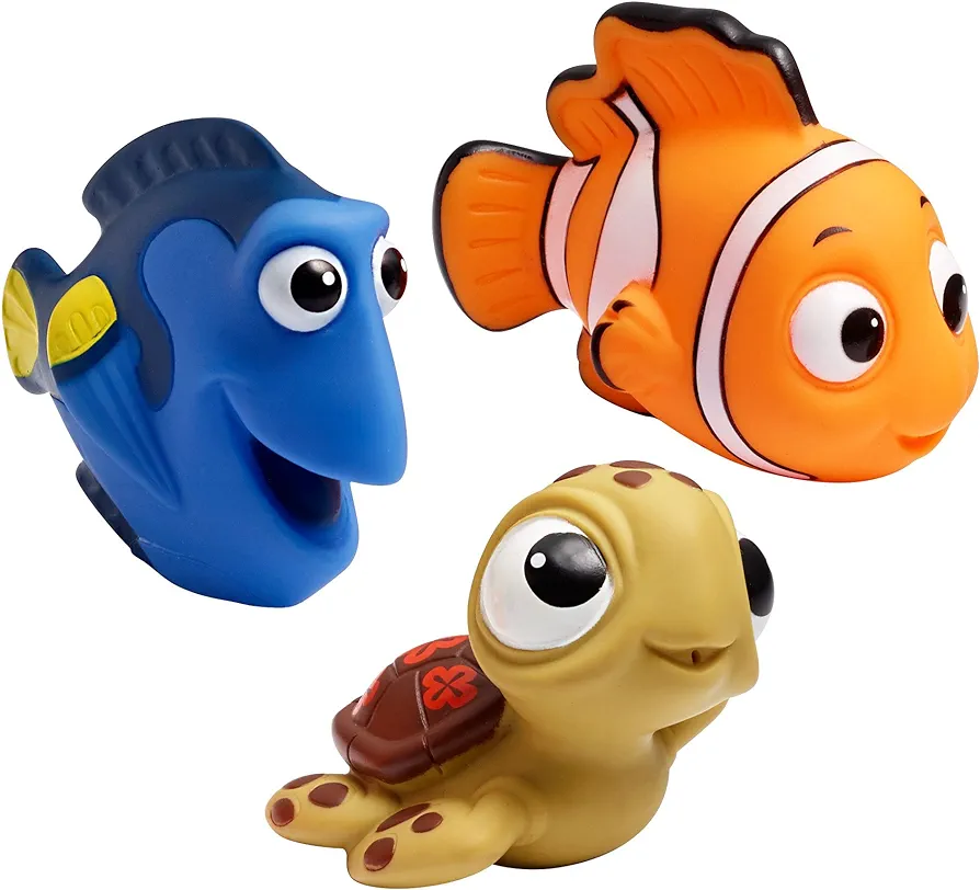 The First Years Disney Finding Nemo Bath Toys - Dory, Nemo, and Squirt — Squirting Kids Bath Toys for Sensory Play - 3 Count