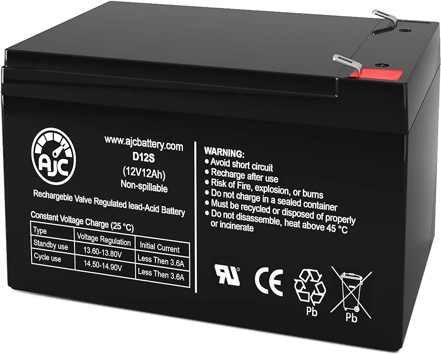 AJC Battery Compatible with Moderno Kids Explorer Car Truck with RC Parental Remo 12V 12Ah Ride-On Toy Battery