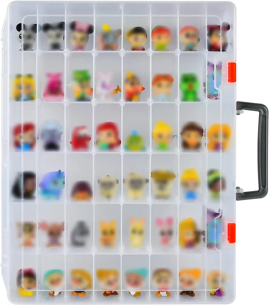 Display Case Compatible with Disney Doorables Collectible Mini Figures/ for MGA Entertainment Miniverse. Toys Storage Organizer Container for Multi Peek/ for Village Peek Characters (Box Only)--White