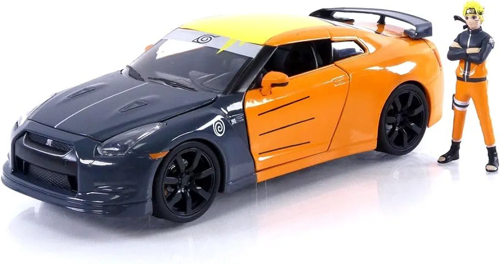 Naruto 1:24 2009 Nissan GT-R(R35) Die-Cast Car & 2.75" Naruto Figure, Toys for Kids and Adults