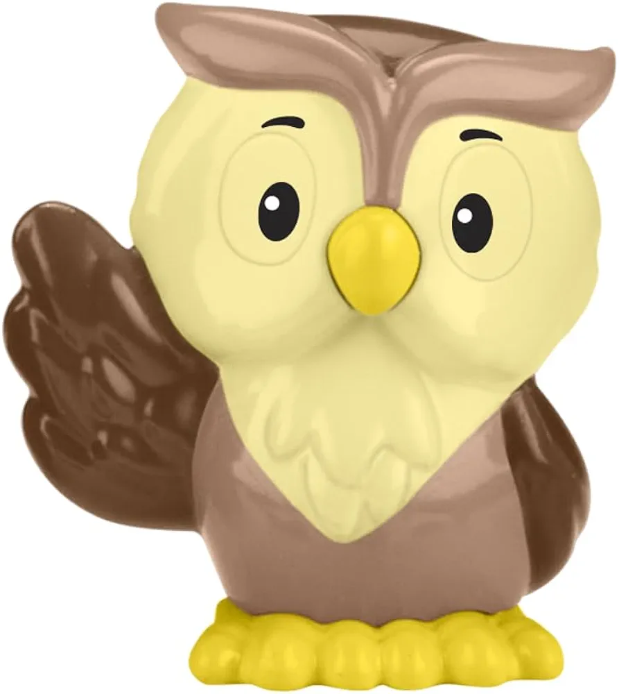 Little People Replacement Part for Fisher-Price Toddler Dollhouse Forest Playset HWB29 - Pretend Play Brown and Yellow Owl Figure