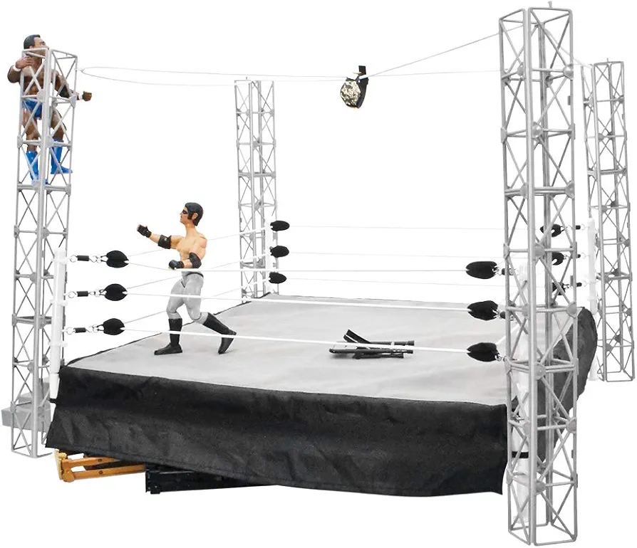 Wrestling Ring for Action Figures & Highwire War Playset