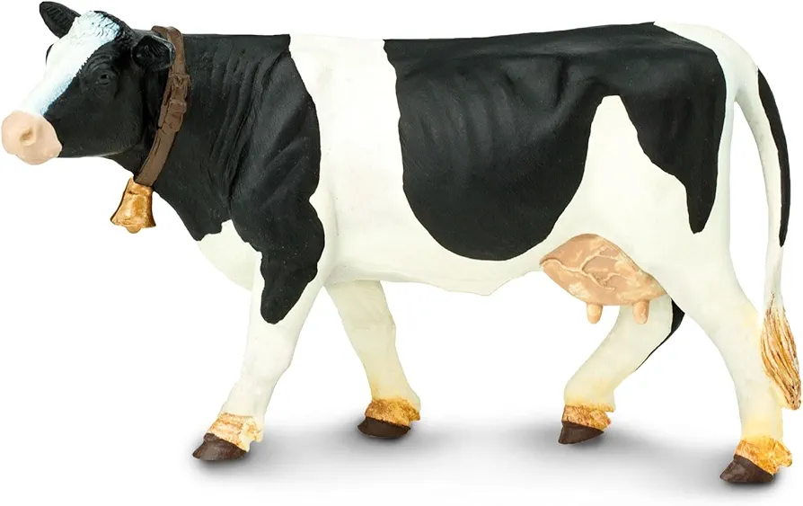 Safari Ltd. Holstein Cow Figurine - Detailed 5" Plastic Model Figure - Fun Educational Play Toy for Boys, Girls & Kids Ages 3+