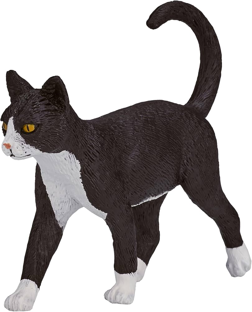 MOJO Cat Black & White Toy Figure