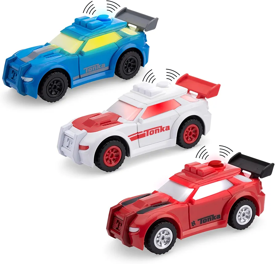 Tonka, 3-Pack Sports Cars– Made with Sturdy Plastic, Friction Powered, Boys and Girls, Toddlers Ages 3+, Sports Cars, Toddlers, Birthday Gift, Holiday