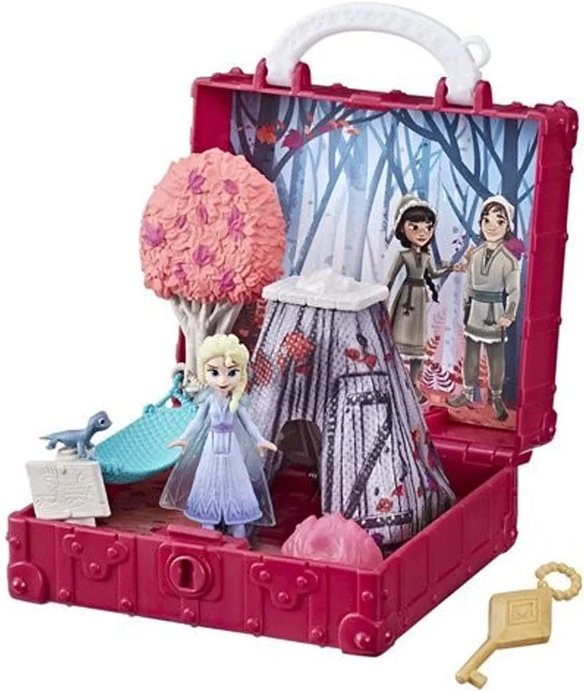 Disney Frozen Hasbro Pop Adventures Enchanted Forest Set Pop-Up Playset with Handle,Including Elsa Doll,Toy Inspired 2 Movie