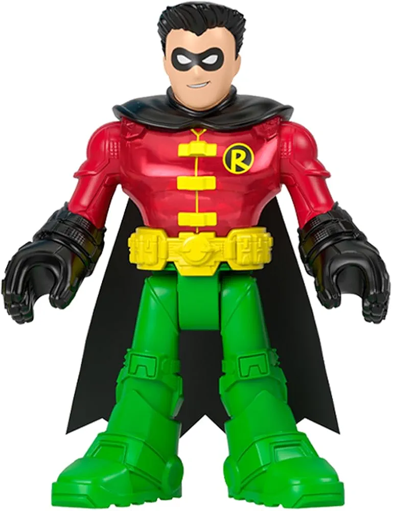 Replacement Part for Imaginext Playset Inspired by DC Superfriends - HGX97 ~ Replacement Poseable Robin Figure ~ Lights Up When Placed on Special Backpack (Sold Separately)