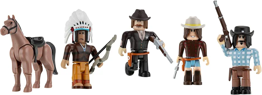 Roblox Action Collection - The Wild West Five Figure Pack [Includes Exclusive Virtual Item]