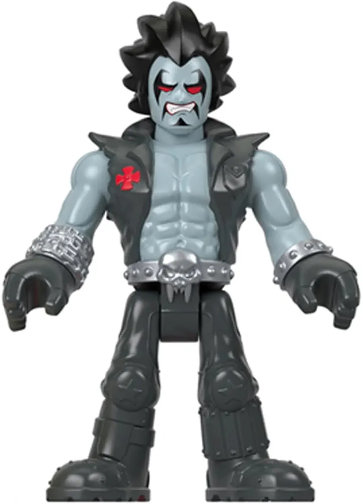 Replacement Part for Fisher-Price Imaginext Playset - GKJ24 ~ Super-Friends Lobo Figure and Motorcycle ~ Replacement Poseable Lobo Figure