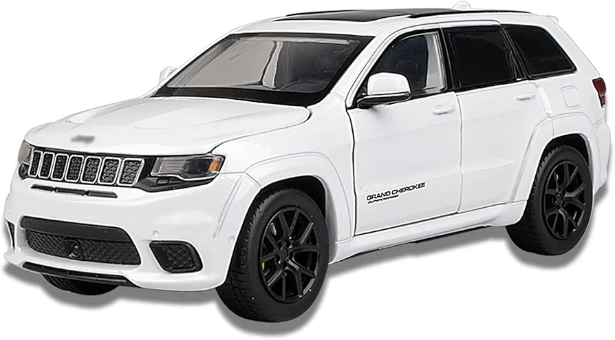 Car Model 1/32 Scale Grand Cherokee Pull Back Diecast Vehicles Toys, Alloy Model Car Collection Mode for Kids,Adult,Boyfriend Gift(White)