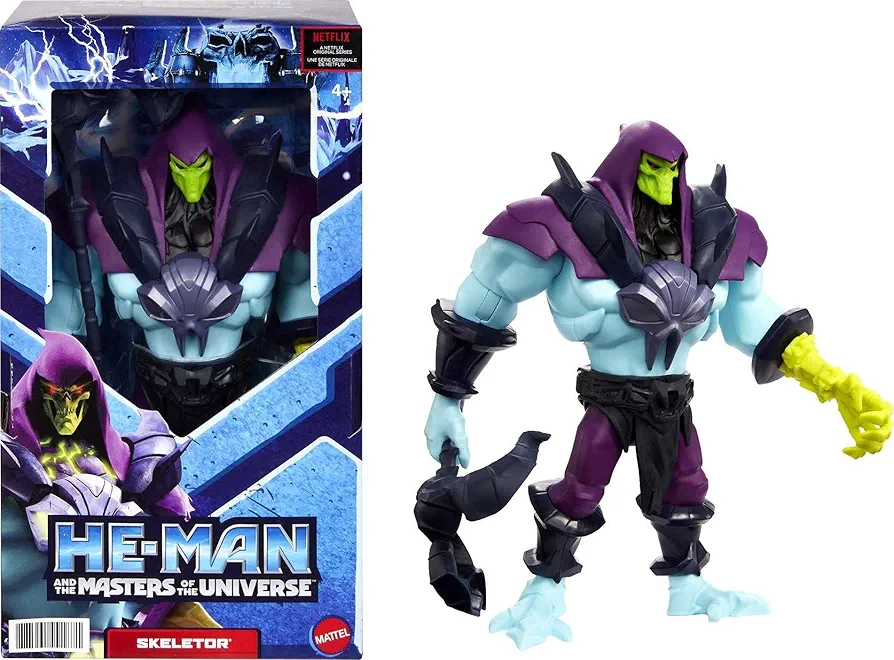 He-Man And The Masters Of The Universe Skeletor Large Figure With Accessory Inspired By MOTU Netflix Animated Series, 8.5-In Collectible Toy For Kids Ages 4 Years & Older