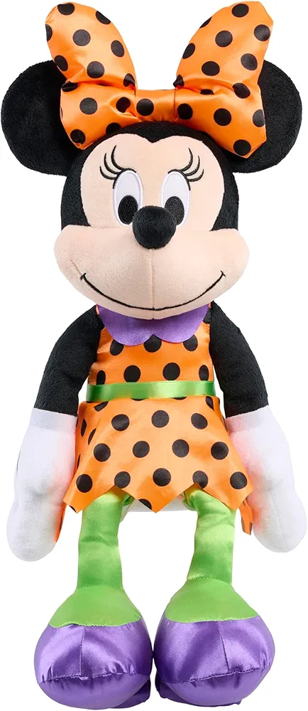 Disney 19-inch Large Halloween Plush Stuffed Animal – Minnie Mouse, Polka-Dot Dress