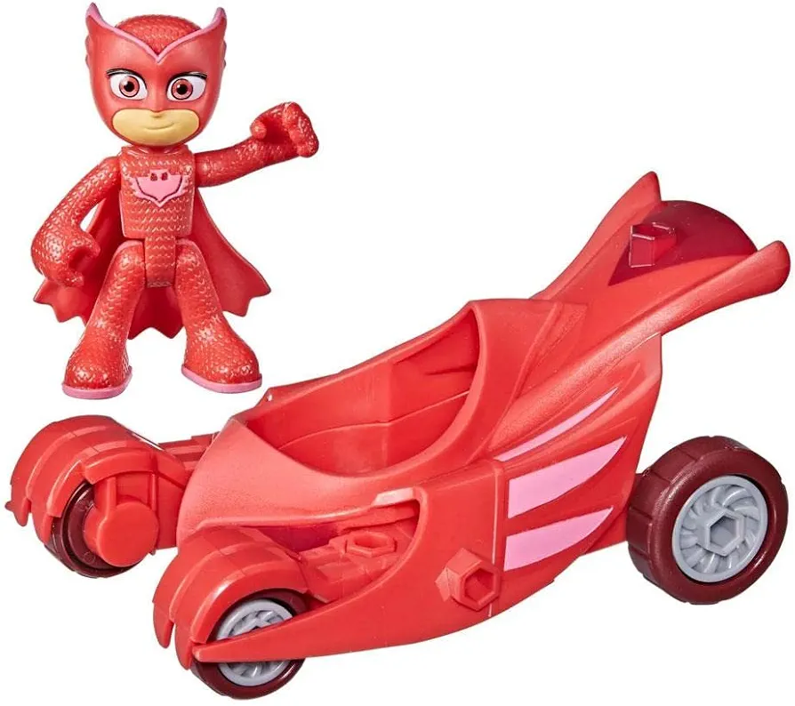 Hasbro PJ Masks Toys Owl Glider Toy Car with Owlette Action Figure, Superhero Toys, Preschool Toys, PJ Masks Toys for 3 Year Old Boys and Girls and Up