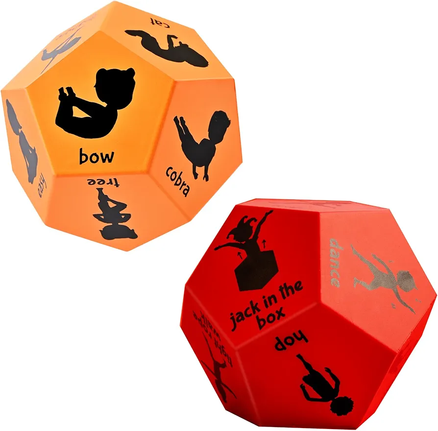 Yoga for Kids and Kids Exercise Dice - Kids Exercise Equipment & Physical Education Equipment for Schools, Preschools, Kindergarten and Toddlers.