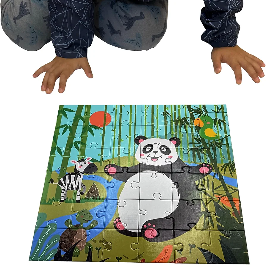 Kids Floor Puzzle Animal Panda Jigsaw Large Puzzles 36 Piece Ages 3-6 for Toddler Children Learning Preschool Educational Development Toys Birthday Gift for Boys and Girls (Panda)