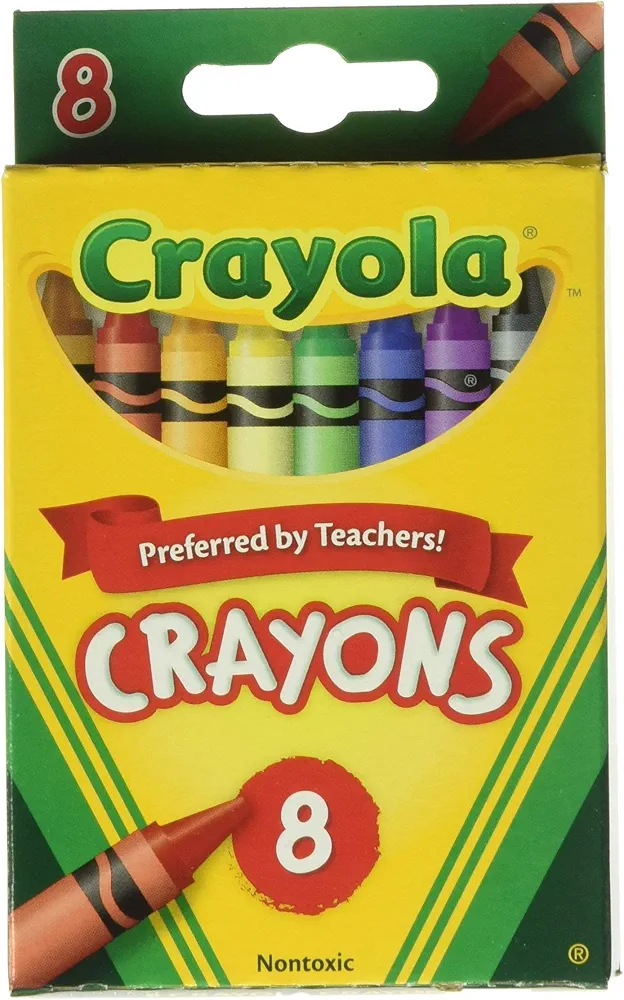 Crayola Crayons 8 in a Box (Pack of 12) 96 Crayons Total