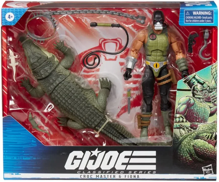 G.I. Joe Classified Series Croc Master & Fiona Action Figures 38 Collectible Premium Toys With Accessories 6-Inch-Scale Custom Package Art