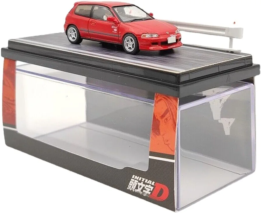 Hobby Japan 1:64 for Honda Civic EG6 Myogi Night Kids Shingo Shoji Miniature Vehicle Hobby Collectible Gifts Red HJ641017HR