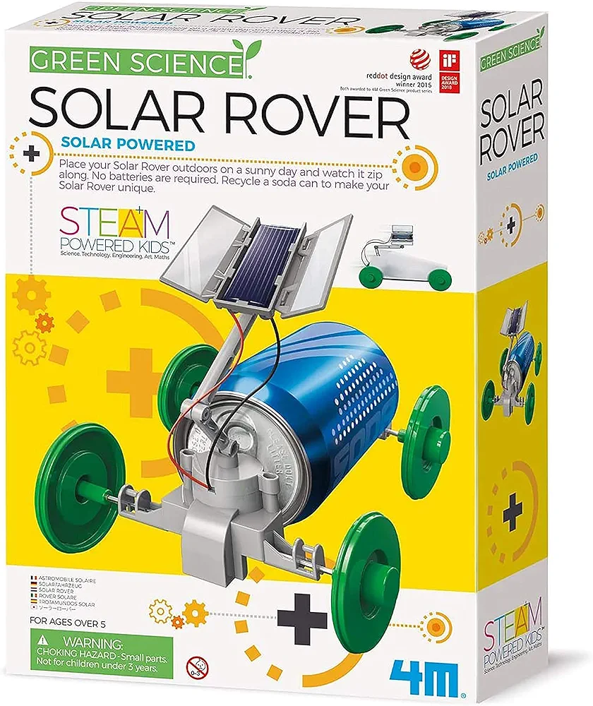 4M Green Science Solar Rover, DIY STEAM Powered Kids Science Kit, Boys & Girls Ages 5+