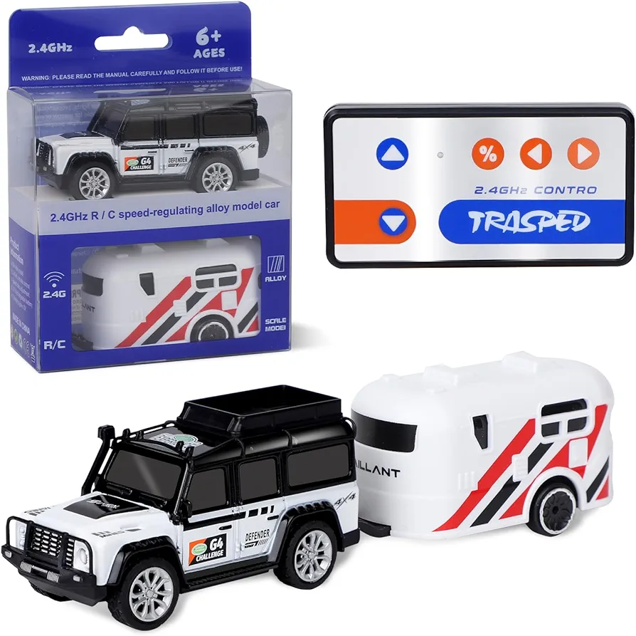 Mini Alloy Off-Road RC Car for Kids 6+: 1:64 Scale Remote Control Car Toys Strip Lights, 2.4Ghz, USB Rechargeable - Ideal Festive Gift for Kids, Perfect Playtime Companion