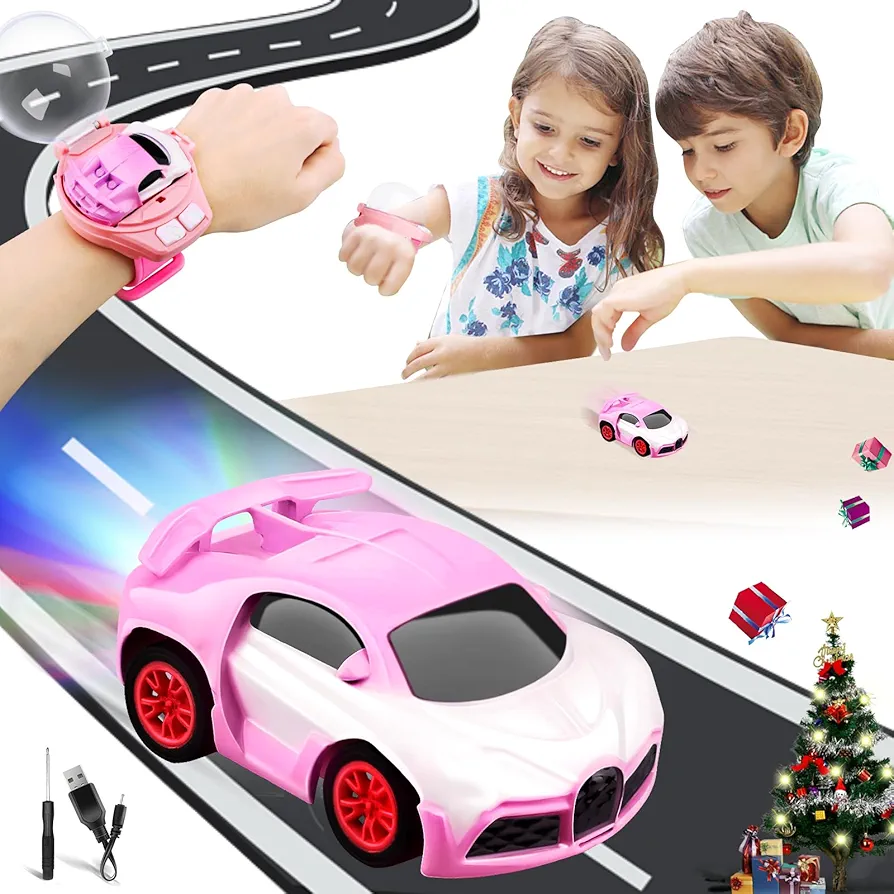 2023 New Mini Watch Remote Control Car Toy for Kids, 2.4 Ghz 50m Long Distance Car Watches Toys, Racing Watch Cars Toy, Watch Remote Control Car with USB Charging for Boys and Girls