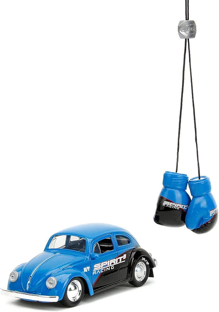 Punch Buggy 1:32 Scale 1959 Volkswagen Beetle Die-cast Car with Mini Gloves Accessory (Blue), Toys for Kids and Adults