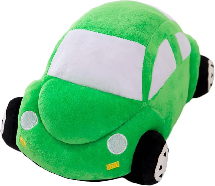 Car Plush Green Stuffed Car Shaped Pillow Cute Toy Decor Gifts for Kids 11.8 inch