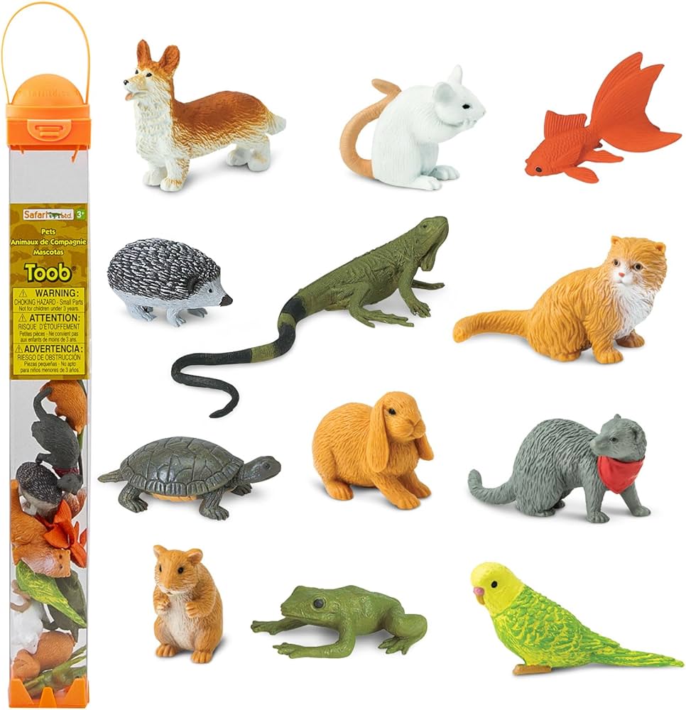 Safari Ltd. Pets TOOB - 12 Figurines of Household Pets - Educational Toy Figures for Boys, Girls and Kids Ages 3+