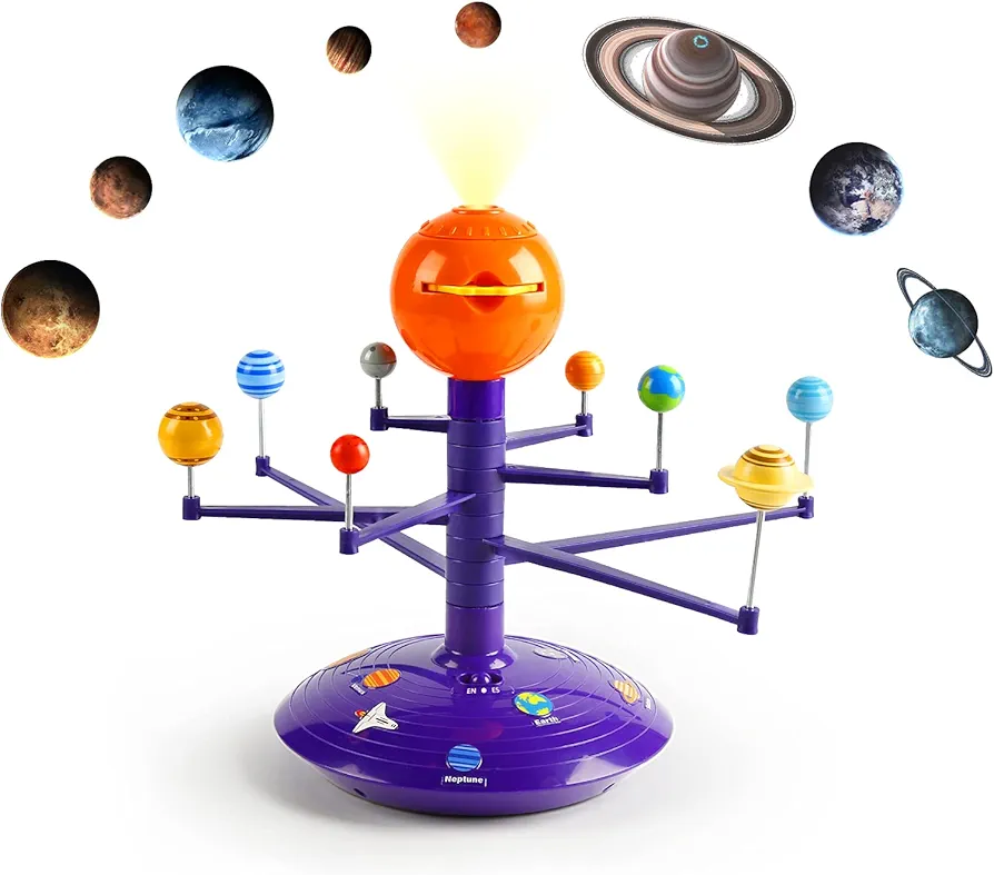 Science Can Solar System for Kids, Talking Astronomy Solar System Model Kit, Planetarium Projector with 8 Planets STEM Space Toys for 3 4 5+ Years Old Boys Girls