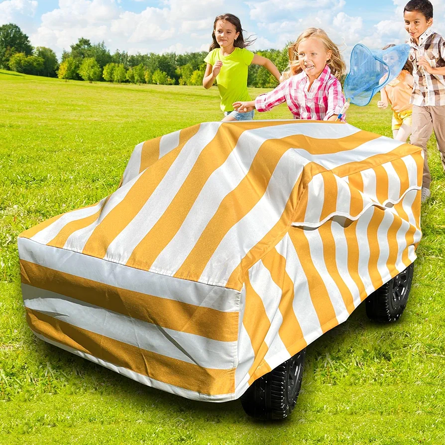 Power Wheels Cover, Kids Ride On Car Cover for Kids' Electric Vehicles Protection for Electric Car for Kids and Power Wheels - Universal Fit, Toy Car Cover (Yellow)