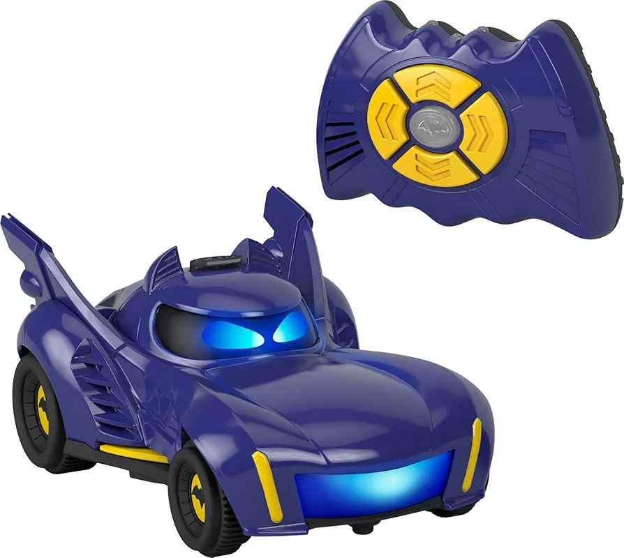 Fisher-Price DC Batwheels Remote Control Car, Bam The Batmobile Transforming RC Toy with Lights Sounds & Character Phrases for Ages 3+ Years