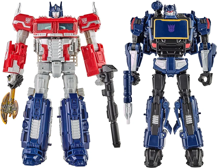 Transformers: Reactivate Video Game-Inspired Optimus Prime and Soundwave 2-Pack, 6.5-inch Converting Action Figures, 8+ Years