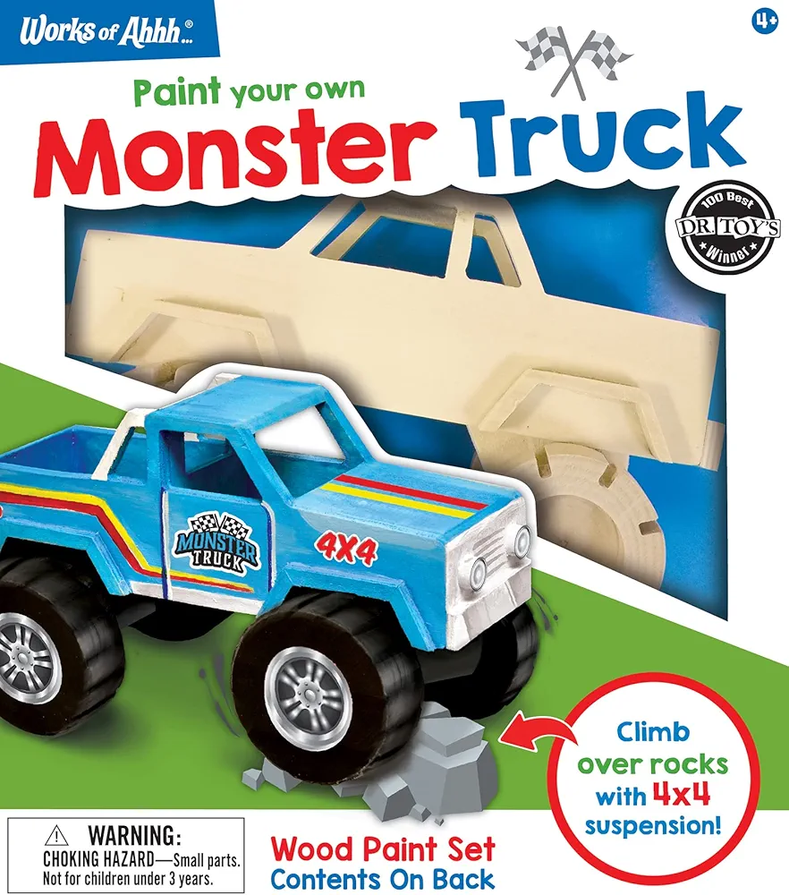 Craft Set - Monster Truck Premium Wood Paint Kit