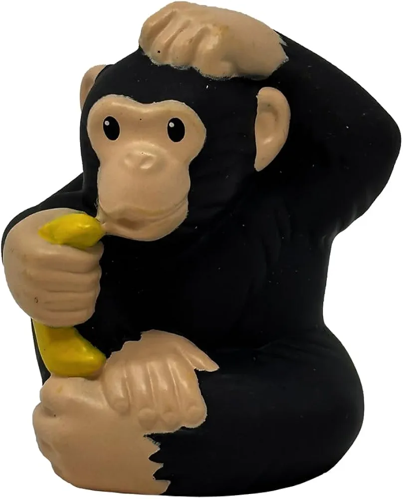 Fisher-Price Mattel Replacement Part Little People Zoo Animal Playset - DKN66 ~ Replacement Monkey Holding a Banana Figure ~ Works Zoo Playset and Other Playsets as Well!