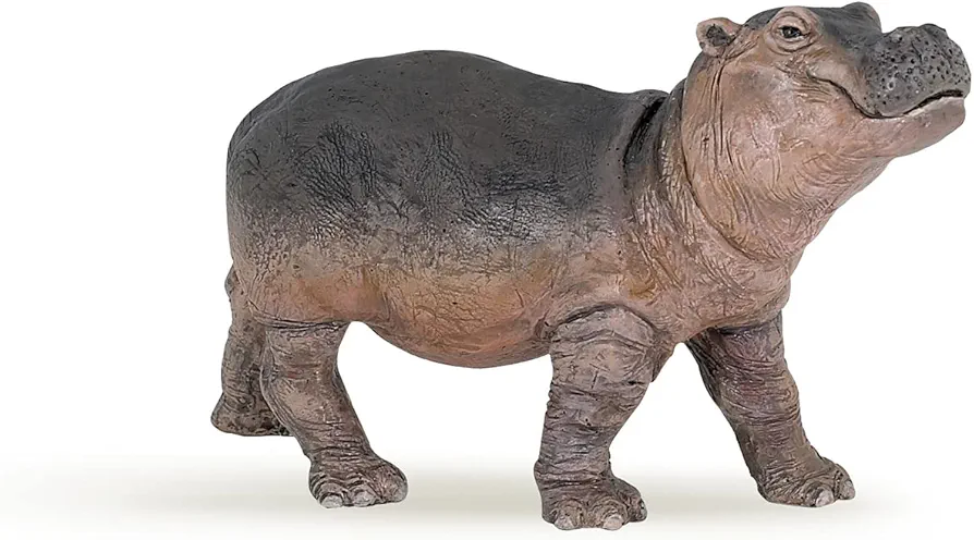 Papo -Hand-Painted - Figurine -Wild Animal Kingdom - Hippopotamus Calf -50052 -Collectible - for Children - Suitable for Boys and Girls- from 3 Years Old